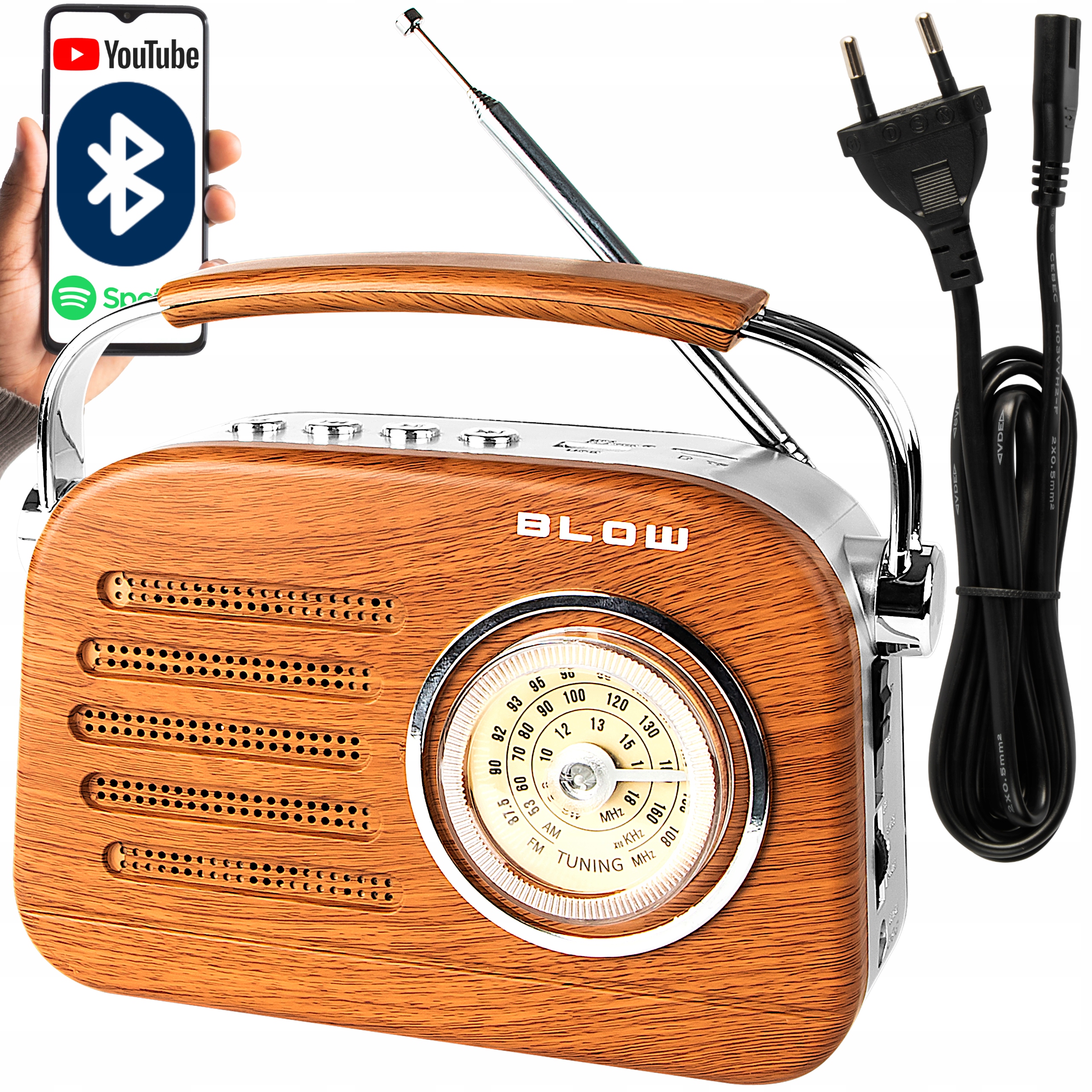 Rádio na sieťovú batériu AM, FM, SW Blow RA3